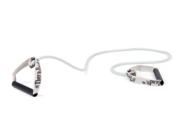 Zeige Details für Thera-Band® Bodytrainer Tubing, mit PVC Griff, super stark / Farbe: Silber Bild von Thera-Band® Bodytrainer Tubing, mit PVC Griff, super stark / Farbe: Silber