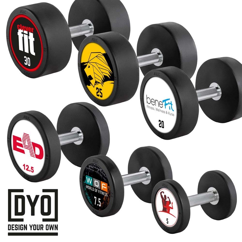 Bild von PRO-Style - Rubber Dumbbell - Design Your Own - Hantelsatz 5 - 30 kg